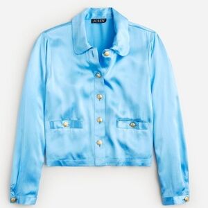 NEW J.CREW Lady Shirt-Jacket in Luster Crepe XL